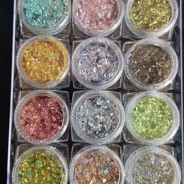 Set 12 màu nhũ khổng tước