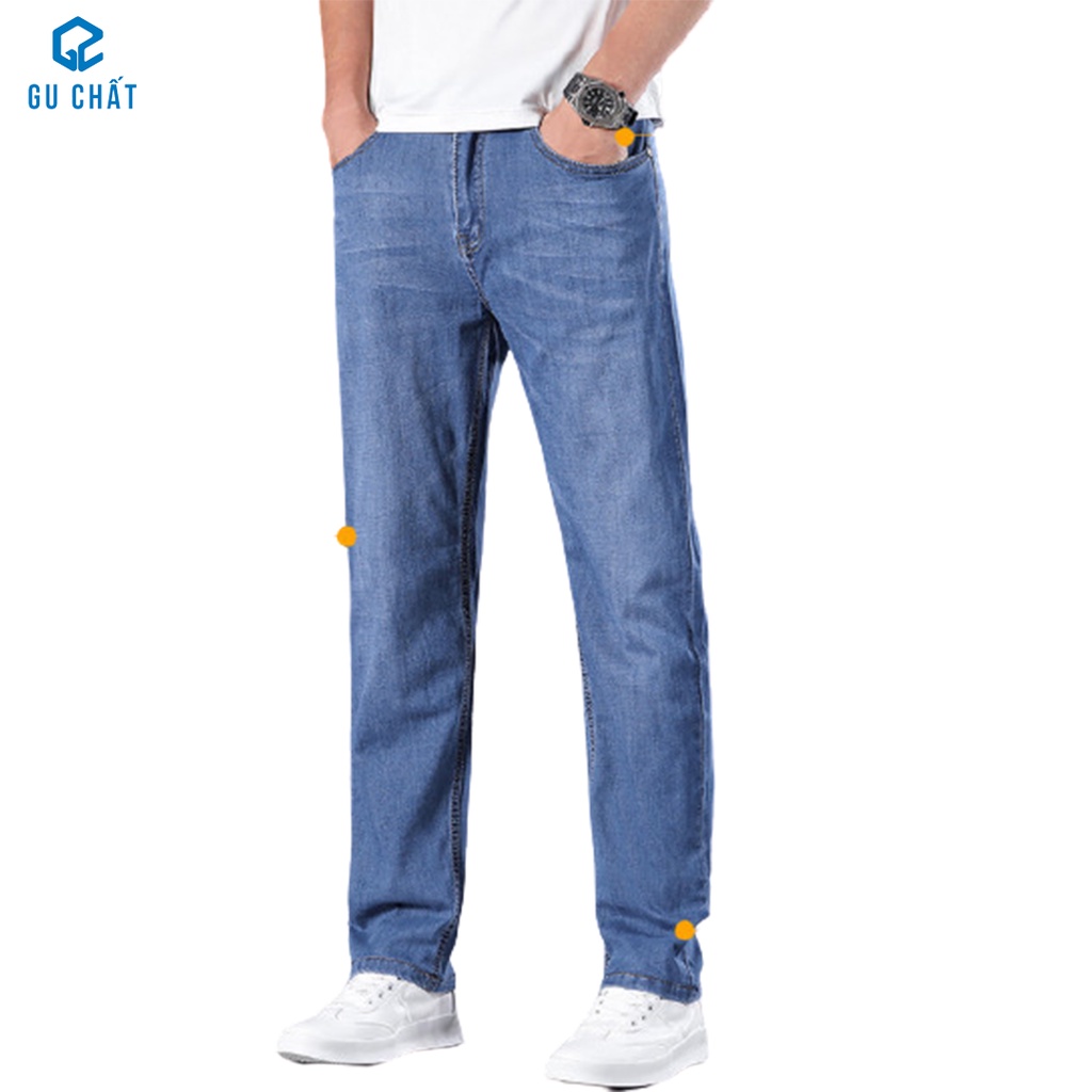 Quần Jean Nam Dài Co Dãn GU CHẤT, Chất Jean Xịn Form Chuẩn. Trẻ Trunng, Cá Tính GUJ03