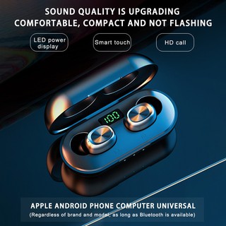 B5 Bluetooth Headset with Digital Display Wireless Bluetooth 5.0 Earphone Mini Ear-mounted Bluetooth Headphone Binaural Bluetooth