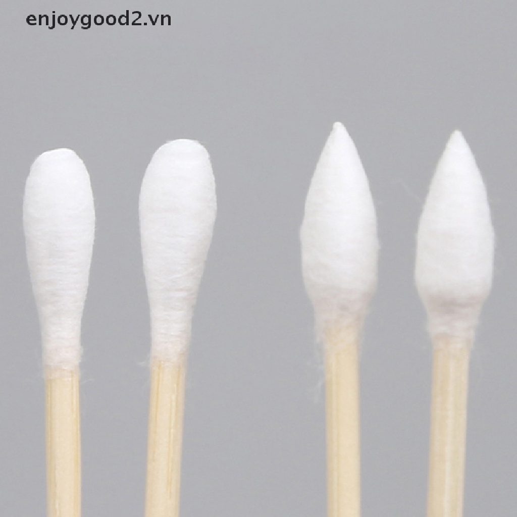 Hộp 100 / 200 Tăm Bông Cotton Hai Đầu Dùng Một Lần Tiện Lợi