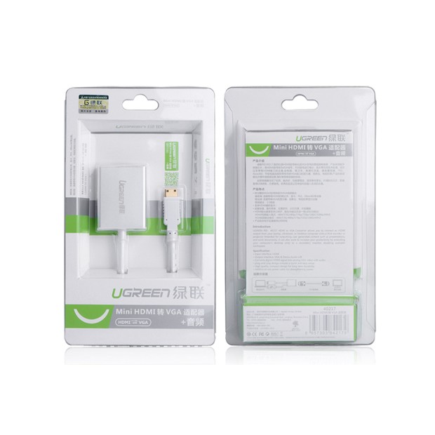 Dây chuyển Mini HDMI ra VGA Ugreen 40217