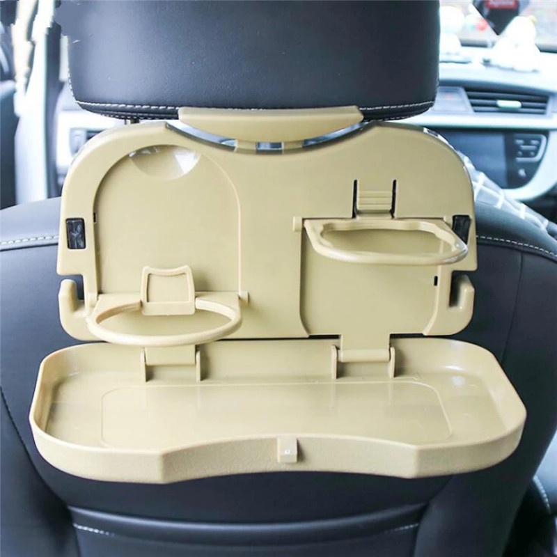 Khay đựng đồ ăn/ nước uống có thể gấp lại gắn lưng ghế ngồi xe hơi