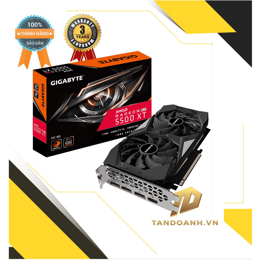 CARD MÀN HÌNH Gigabyte Radeon™ RX 5500 XT OC 8G | Shopee Việt Nam