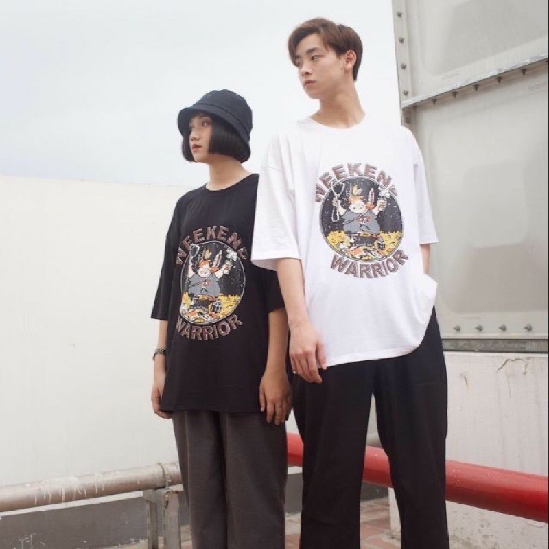 Áo Thun Unisex CHỮ WEEKEND G483, Tay Lỡ Form Rộng