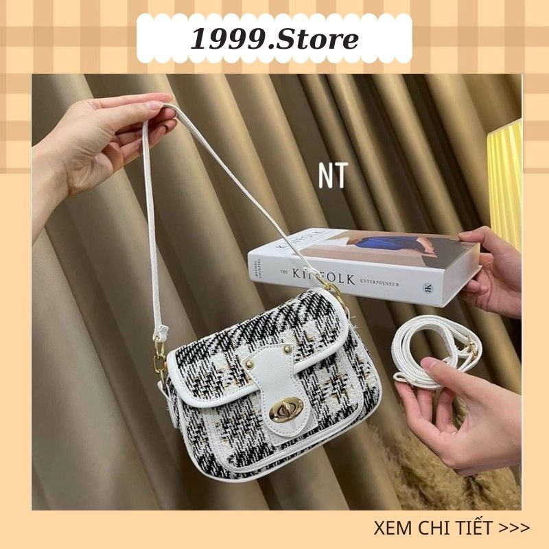 TÚI KẸP NÁCH, TÚI ĐEO CHÉO PHỐI DA DẠ PHONG CÁCH VINTAGE CAO CẤP  1999 STORE  TX41