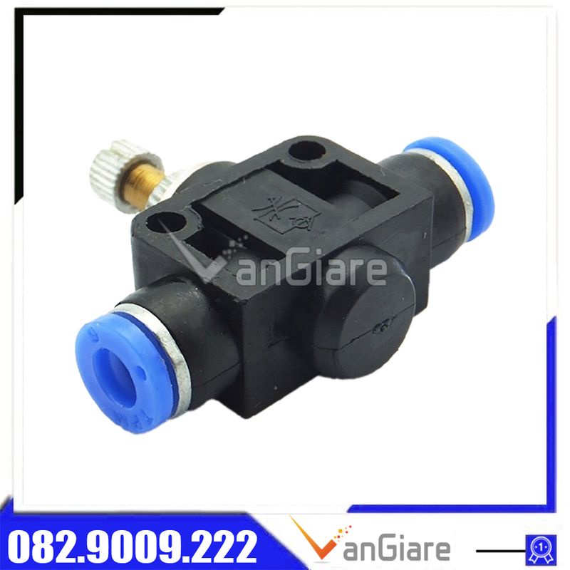 Van tiết lưu 2 đầu ống khí nén LSA 4mm 6mm 8mm 10mm 12mm - van điều chỉnh lưu lượng LSA