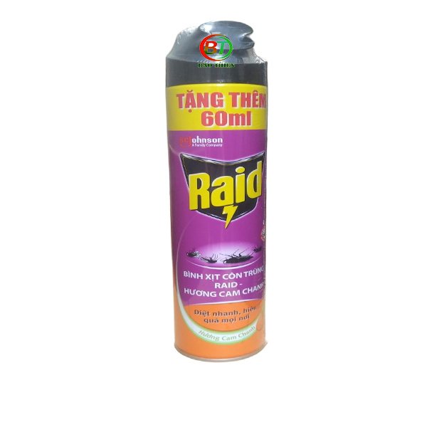 Bình xịt côn trùng Raid Hương cam chanh Johnson 660ml