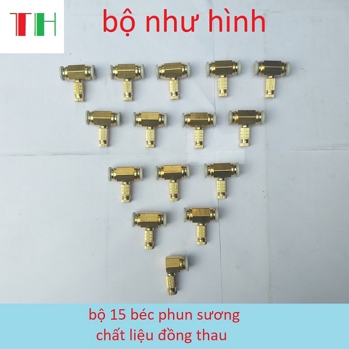 Bộ 5 đến 25 béc phun sương bằng đồng - béc phun sương