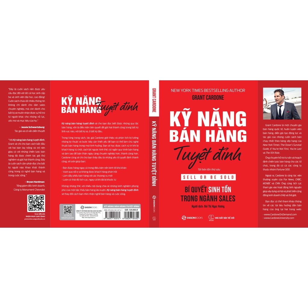 SÁCH: Kỹ năng bán hàng tuyệt đỉnh: Bí quyết sinh tồn trong ngành sales (Sell or Be Sold) - TB6- Tác giả: Grant Cardone