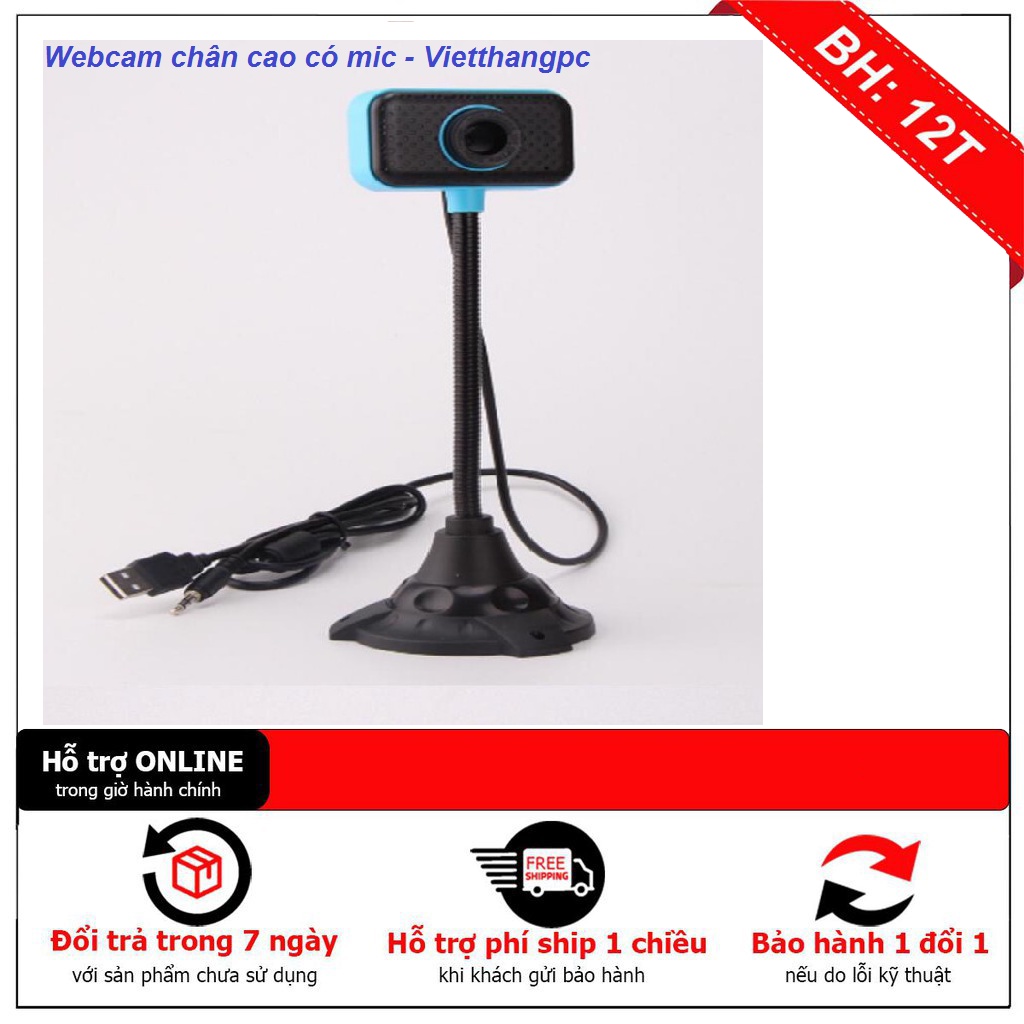 WEBCAM HD 720p ảnh sắc nét tích hợp Micro Học online trực tuyến