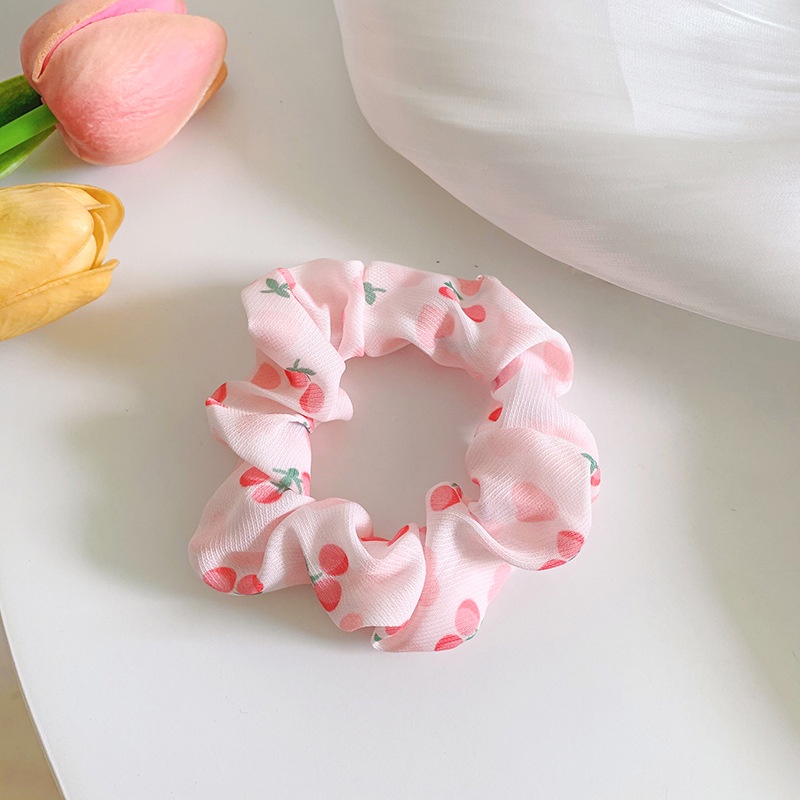 Dây cột tóc scrunchies hình trái cây nhiều màu siêu ngọt ngào style Hàn
