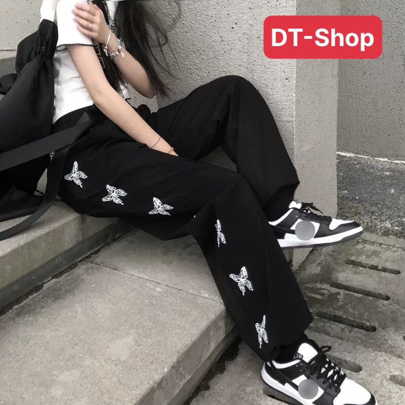 Quần Dài Ống Rộng Nữ họa tiết siêu hot - Jogger Nam Suông Rút Gấu Lưng Thun Có Túi Lớn Thể Thảo P3