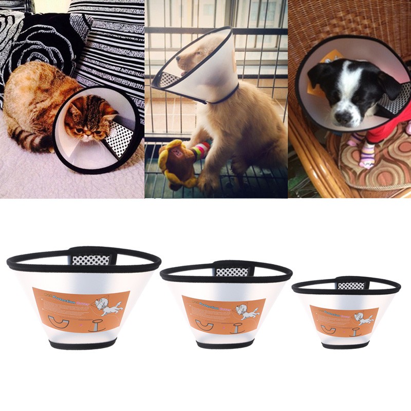 Phụ kiện vòng bảo vệ cổ hình chóp dành cho thú cưng bị thương