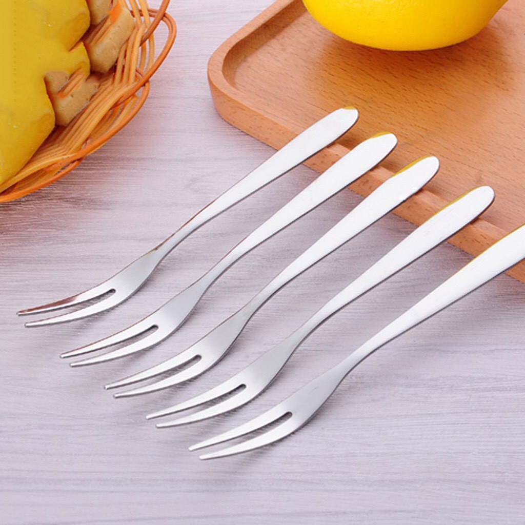 Nĩa inox ăn ốc, rau câu, hoa quả, trái cây, bánh ngọt, món tráng miệng bằng inox tiện dụng