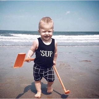 Bộ ba lỗ sup đen quần ô