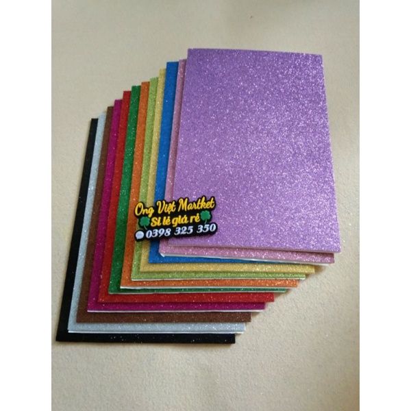 Xốp nhũ a4, a3 nhiều màu