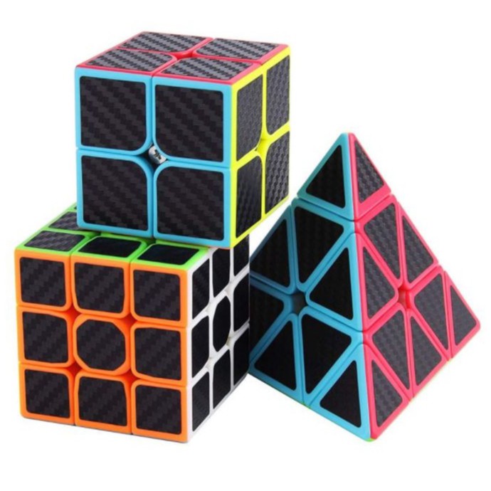 Rubik Carbon 2x2  3x3 Tam Giác Moyu Xoay Trơn, Không Kẹt, Không Rít. Rubik Đồ Chơi Thông Minh