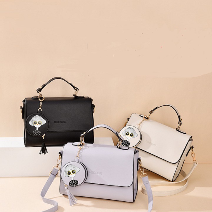 Túi xách nữ khóa xéo thời trang túi đeo chéo cầm tay hàng đẹp ( không kèm gấu ) TXKXEO03