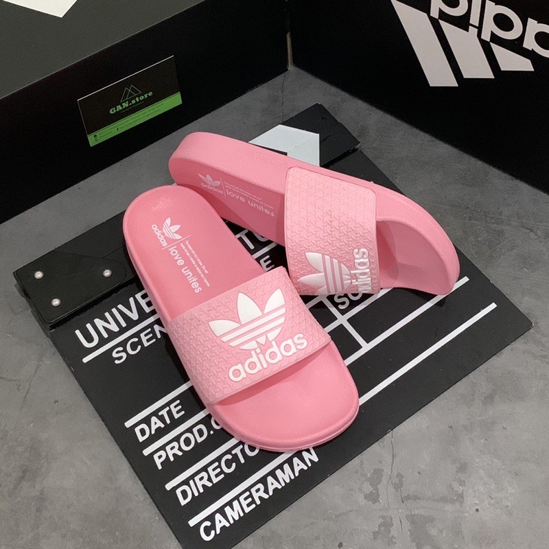 DÉP ADIDAS ADILETTE BÁNH MÌ PU HỒNG - Màu nữ xinh xắn full hộp