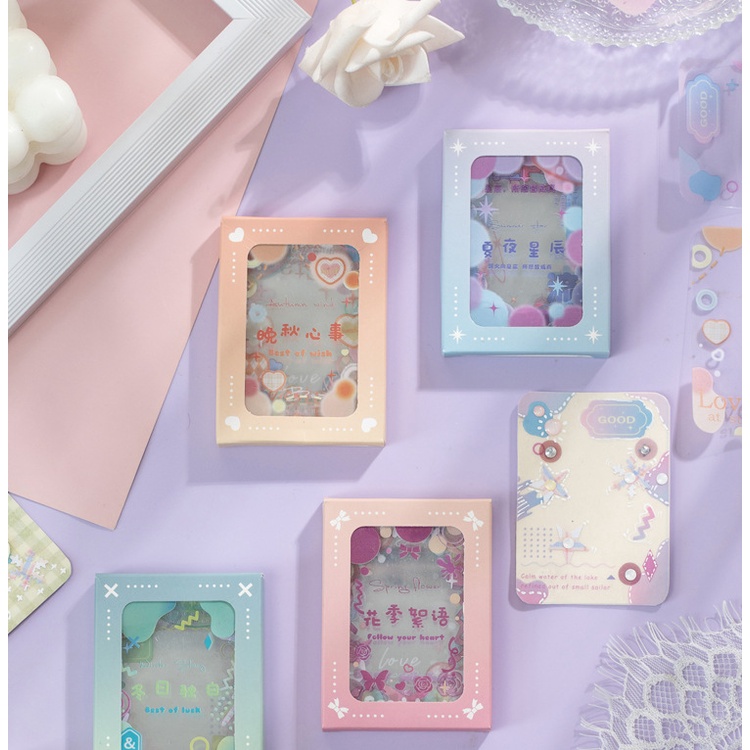 Hộp 30 tấm hình dán khổ lớn bằng nhựa PVC chống thấm