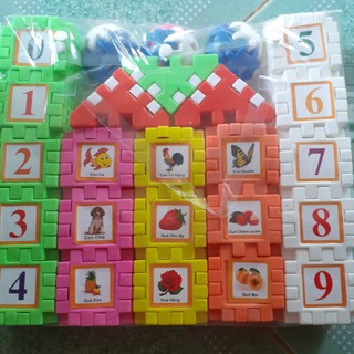Bộ xếp hình hình vuông diệu kỳ cho bé loại to