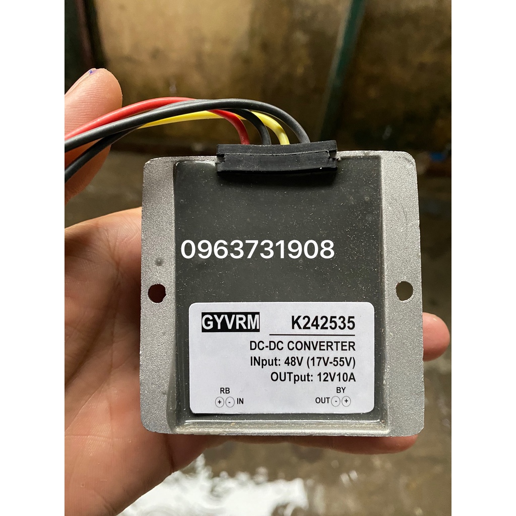 Bộ đổi nguồn điện 48V xuống 12V 10A chống nước chính hãng