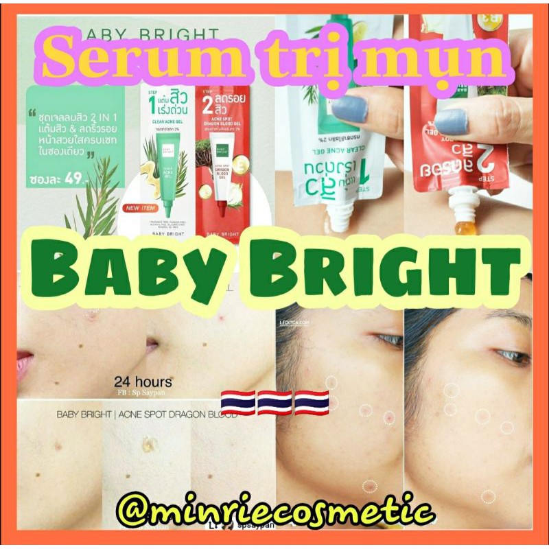 [ Chính Hãng ] Sét 2 gói Baby Bright Clear. &amp; Treat Acne 6gx2 - Thái Lan