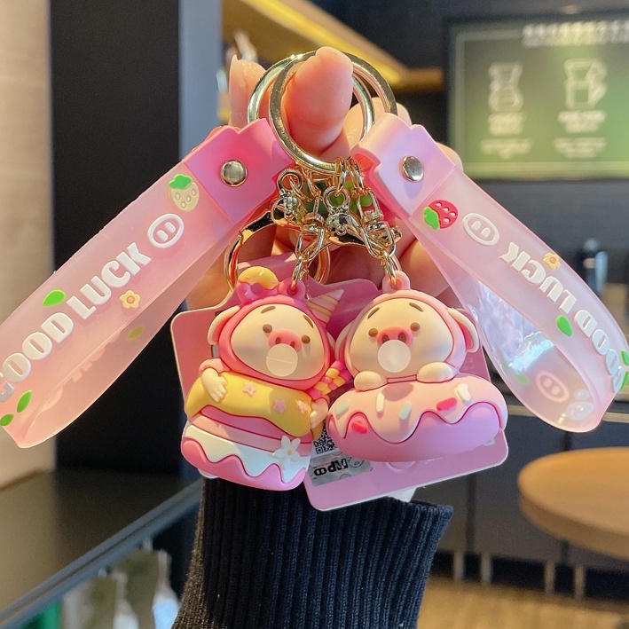 Móc Khóa Hình Mông Heo Hoạt Hình Dễ Thương Chính Hãng