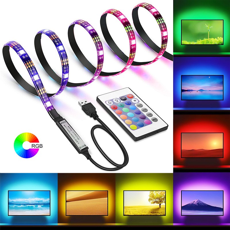 Đèn led tiktok 5M mix đổi màu 5050RGB Quay video cuốn hút Triệu view Đèn trang trí phòng ngủ bàn làm việc