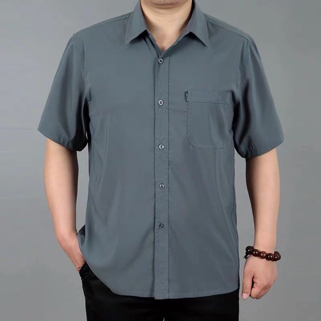 ÁO SƠ MI CỘC TAY TRUNG NIÊN DÁNG TO | BigBuy360 - bigbuy360.vn