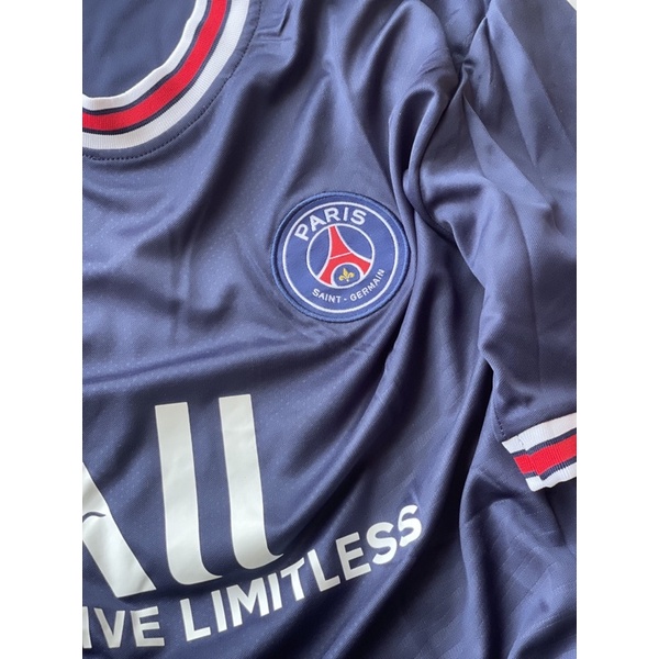 Set Bộ quần áo bóng đá vải thái mịn sân nhà clb psg màu tím than 2021 2022 logo thêu đầy đủ