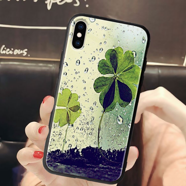 Ốp Lưng Iphone 8 plus Cỏ 4 Lá May Mắn_24 Shopahoo 6plus/6splus/7/7plus/8/8plus/x/xr/xs/11/12/pro/max/promax