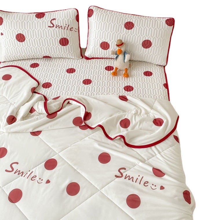 Bộ Thảm Trải Giường Bằng Cao Su Lụa Mát Có Thể Gấp Gọn Tiện Lợi