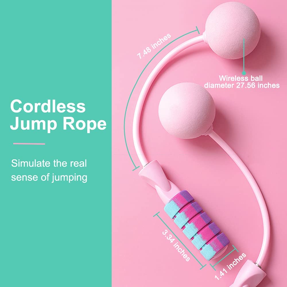 Safe Silent Aggravated Ropeless Jump Rope with Weight Ball