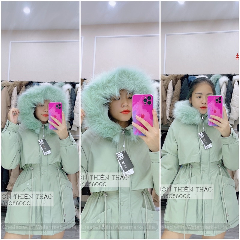 [Mã EMYEP925 giảm 30k]Áo Phao Mũ Lông Nữ Rút Eo Chất Liệu Phao Lót Lông #P821 - Thiện Thảo | BigBuy360 - bigbuy360.vn