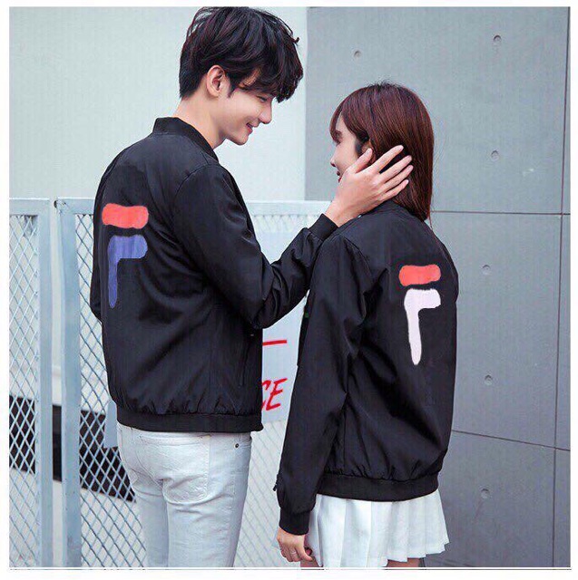Áo khoác dù cặp chữ Fila