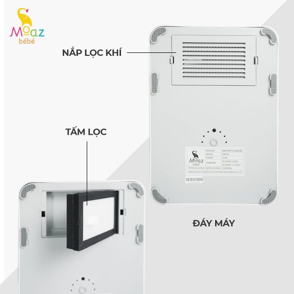 MÁY RỬA BÌNH SỮA, TIỆT TRÙNG VÀ SẤY KHÔ MOAZ BÉBÉ MB – 035