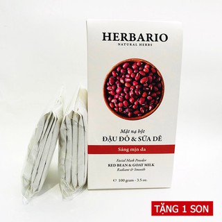 Mặt Nạ Bột Đậu Đỏ và Sữa Dê Herbario Sáng Mịn Da