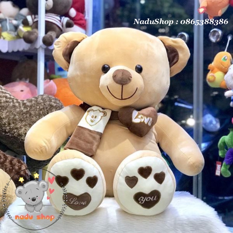 Gấu Bông Teddy Quàng Khăn 1m