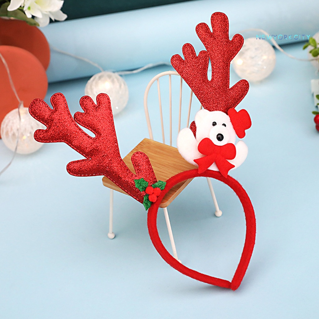Băng Đô Cài Tóc Hình Sừng Hươu Phong Cách Giáng Sinh Đáng Yêu