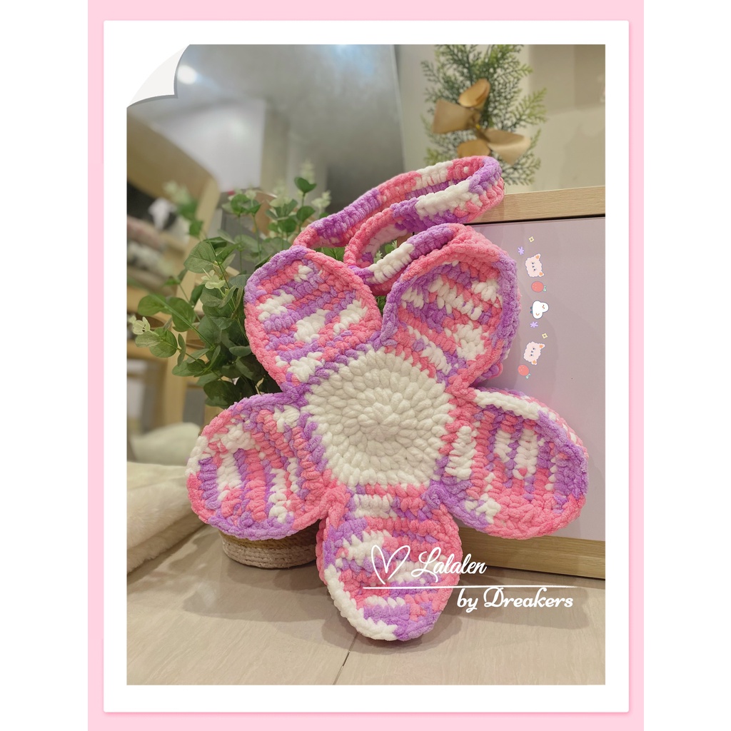Túi Len Hoa Mix Màu Handmade - Flower Blooming Bag - Nhận mix theo yêu cầu/Đơn cần gấp
