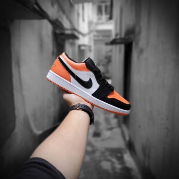 Giày Sneaker Jordan 1⚡️𝐒𝐢ê𝐮 𝐑ẻ⚡️ màu cam đen Nam Nữ Chuẩn Xịn