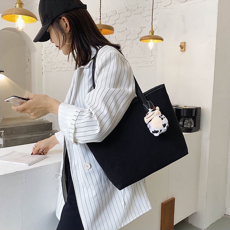 Túi đeo vai túi xách nữ CHEN, tui tote a4 đi làm vải canvas trơn style ulzzang Hàn Quốc TX43