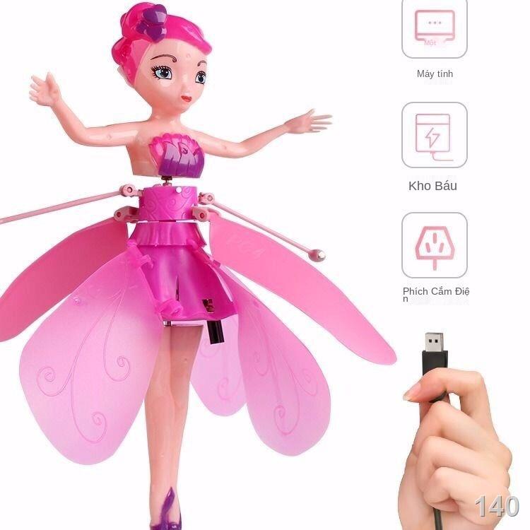 Đồ chơi trẻ em công chúa búp bê bay cảm ứng bằng tay Phát Sáng - cô tiên nhỏ bay, máy bay không người lái