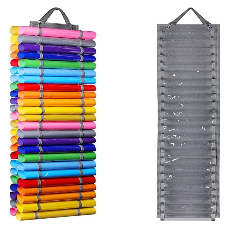 Giá Đỡ Cuộn Vinyl 48 Ngăn Treo Tường Sắp Xếp Gọn Gàng