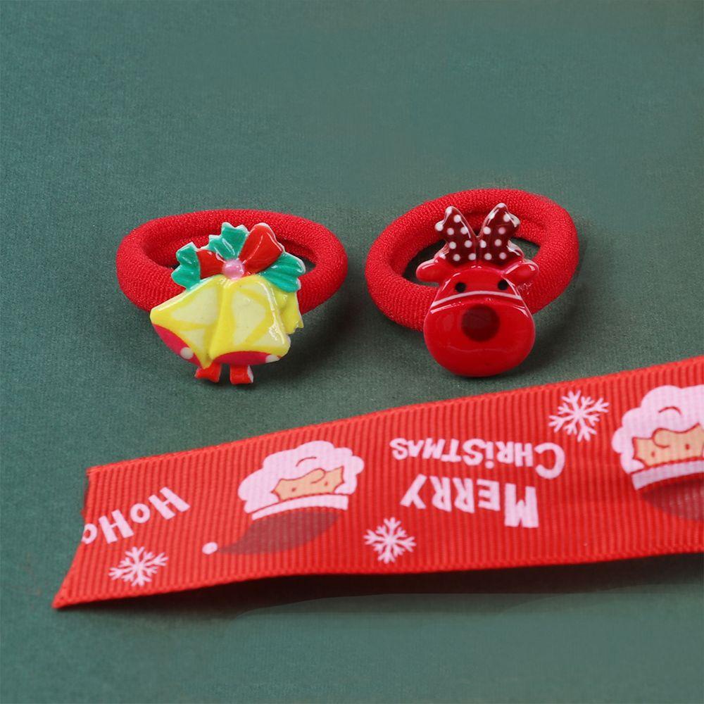 1 Dây Cột Tóc Cao Su Co Giãn Họa Tiết Giáng Sinh