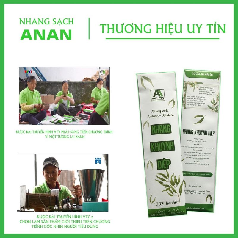 Nhang sạch khuynh diệp thảo mộc An An ~200 cây