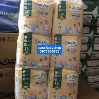 Combo 6 gói tã quần người lớn Sunmate M8/L8 miếng