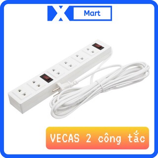 Ổ cắm điện Veca dây dài 3 mét loại 2 công tắc hàng VN chất lượng cao
