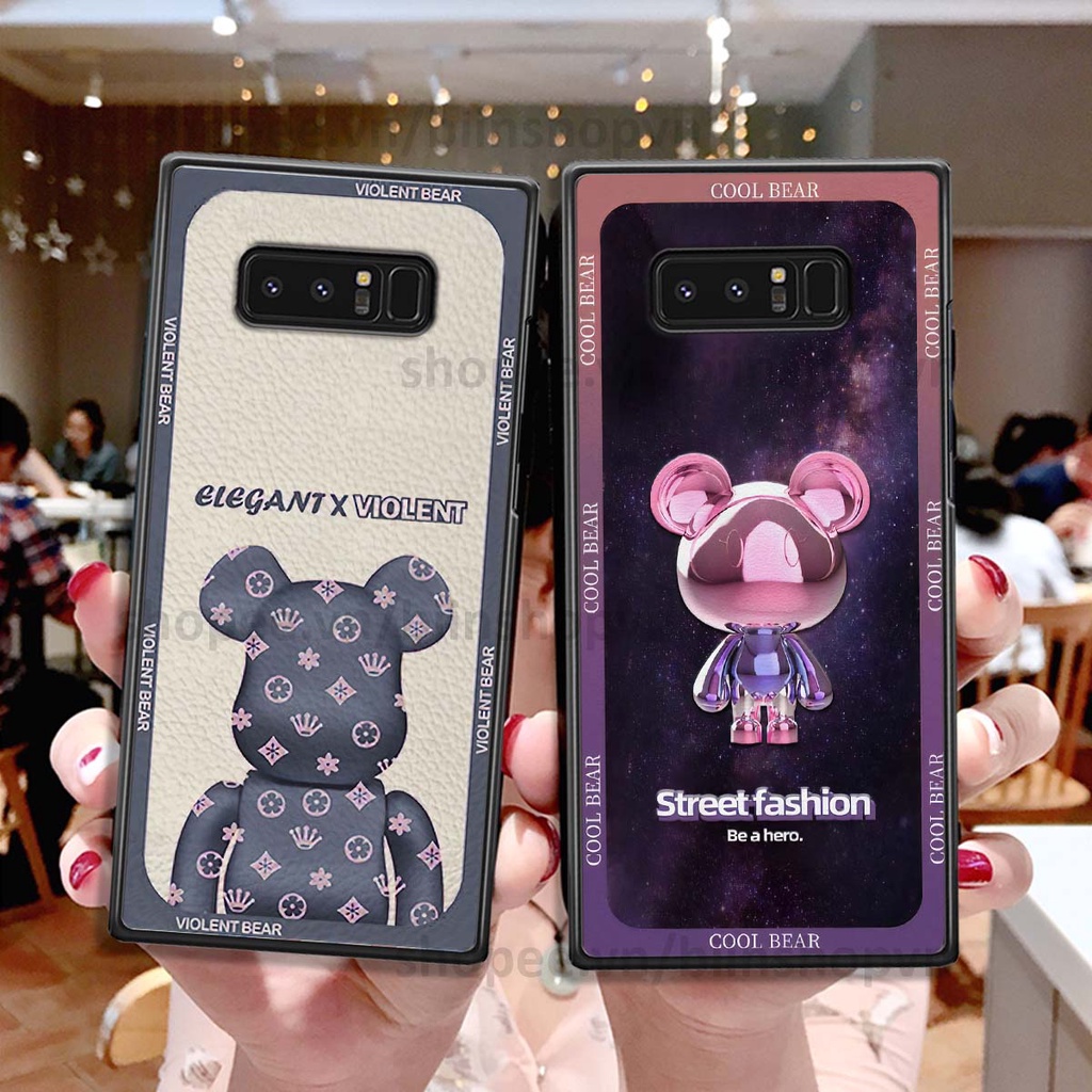 Ốp Samsung Note 8 hình gấu bear brick đẹp độc lạ, thời trang, cá tính